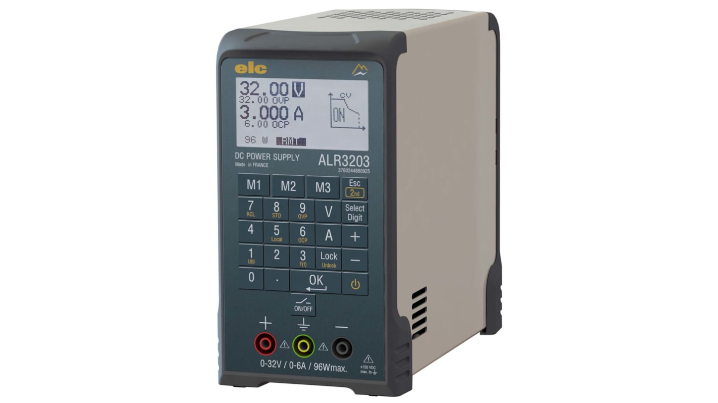 Zasilacz laboratoryjny 0 → 32V 6A ELC 96W Programowalny zasilacz DC
