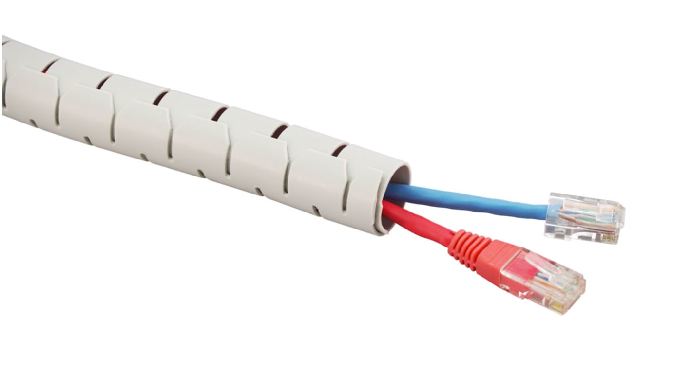 RS PRO Spiral Wrap, I.D 15mm, 16mm Polypropylene