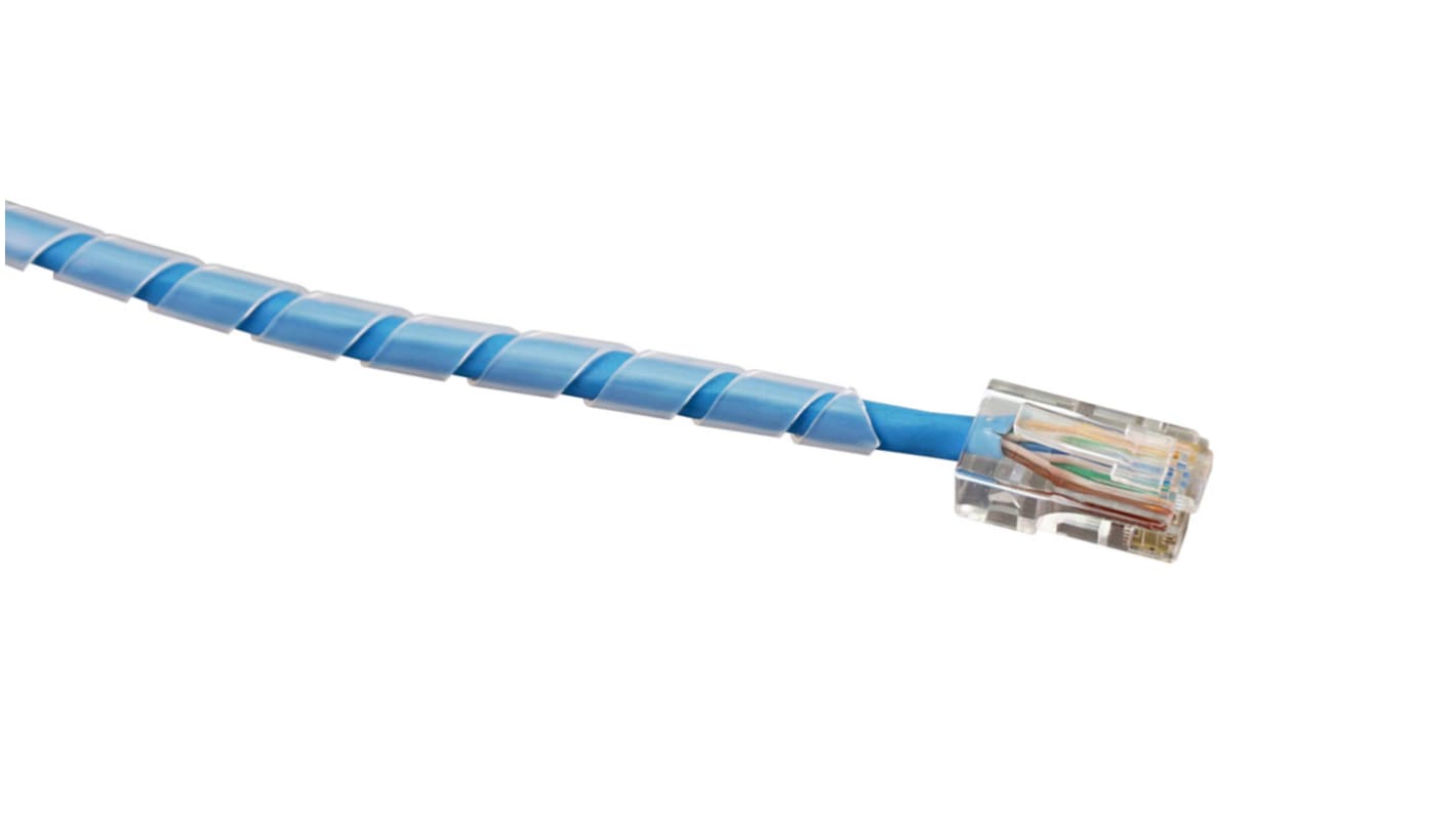 RS PRO Spiral Wrap, I.D 6mm Polyethylene