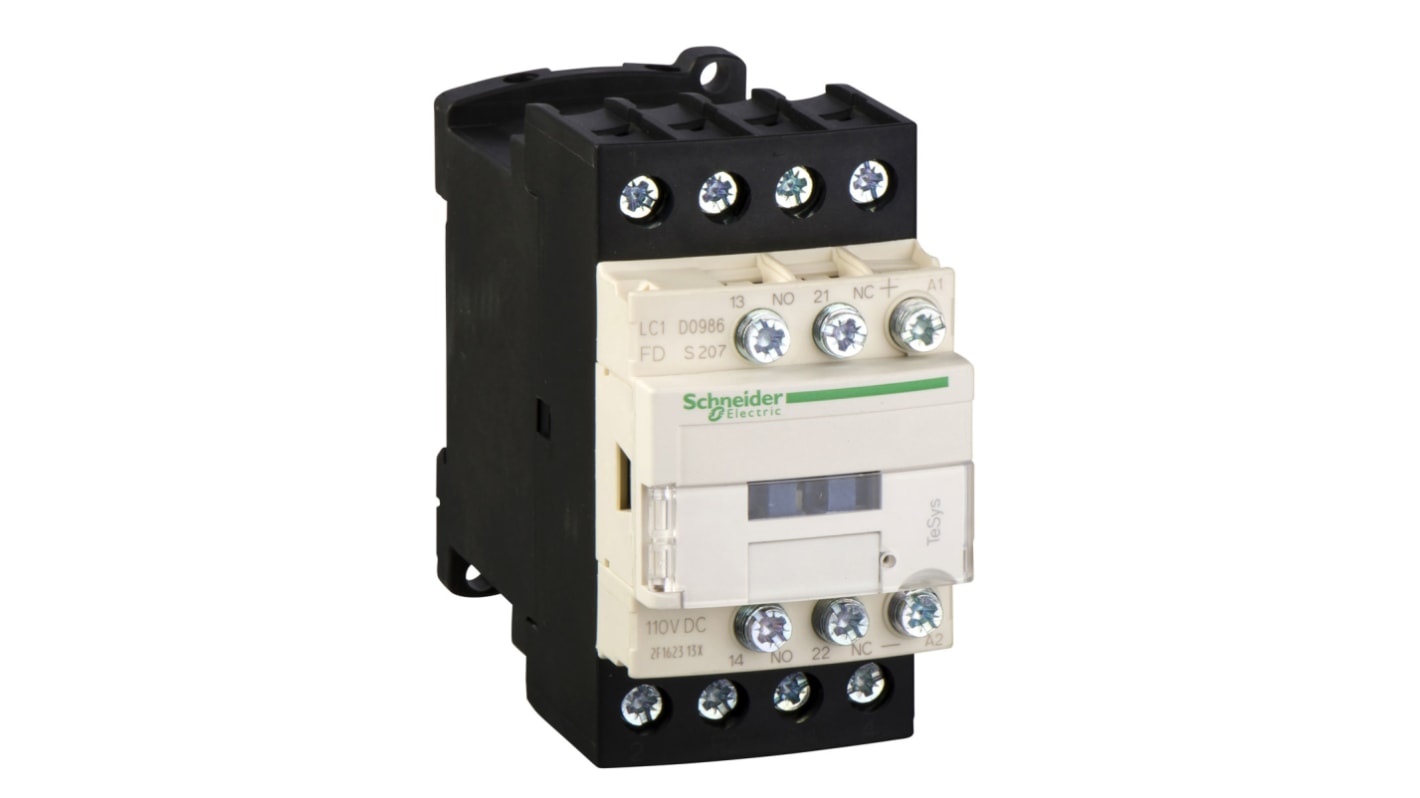 Schneider Electric TeSys D Contactor, 110 V dc Coil, 4-Pole, 20 A, 2NO + 2NC