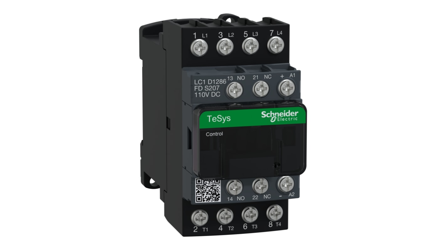 Stycznik 110 V DC Schneider Electric styki: 4 25 A 2NO + 2NC LC1D1286FDS207