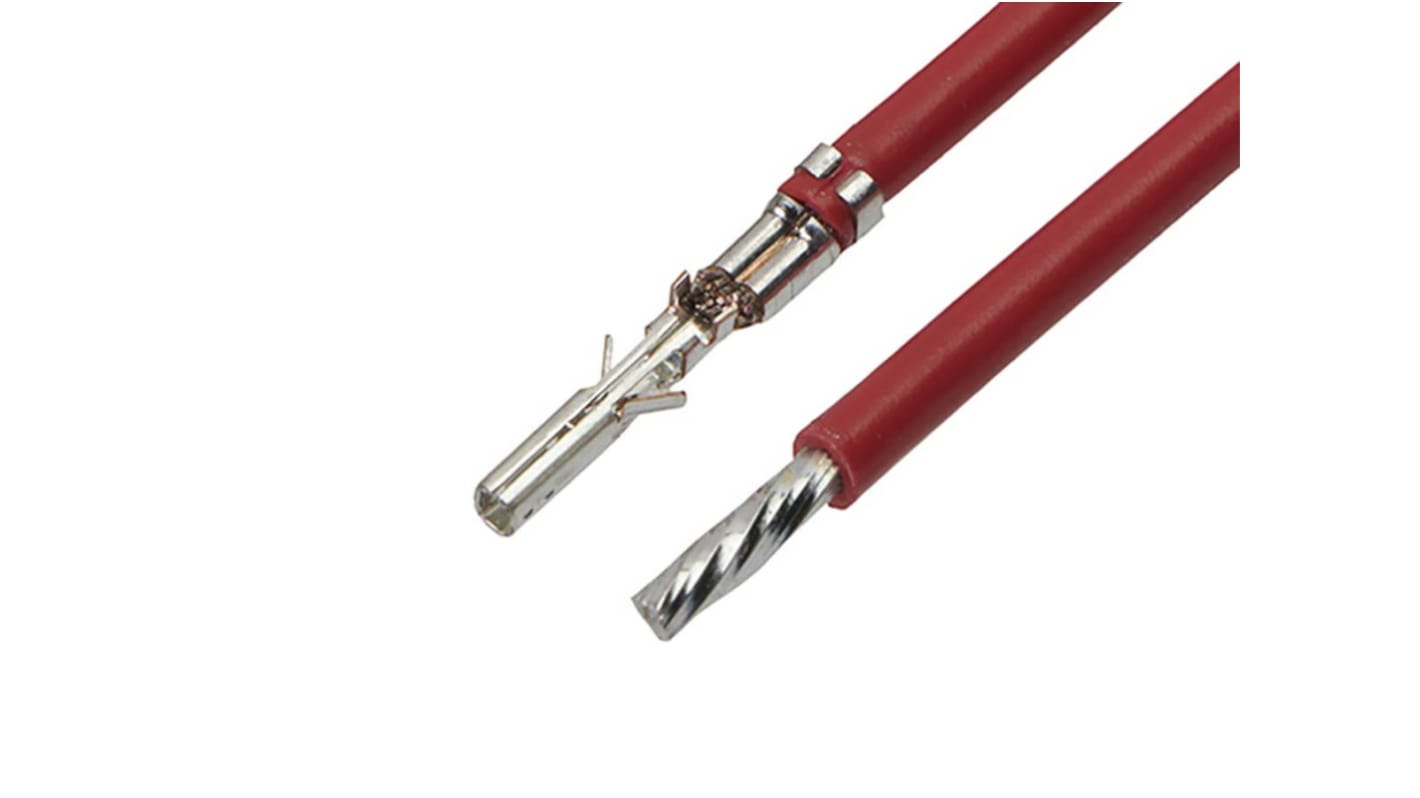Molex Female Micro-Fit 3.0 to Unterminated Crimped Wire, 150mm, 0.34mm², Red