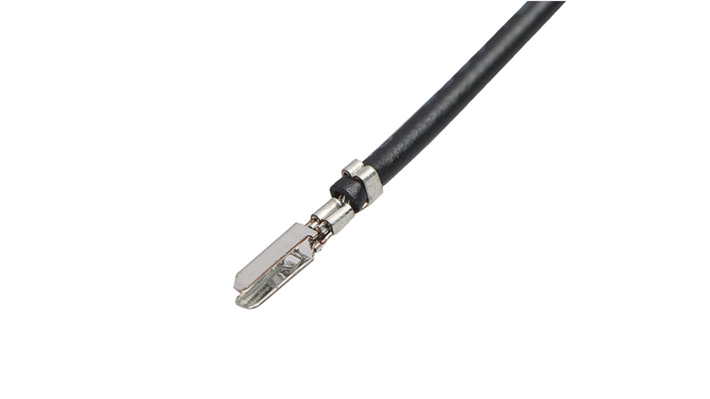 Molex Male CLIK-Mate to Unterminated Crimped Wire, 300mm, 28AWG, Black