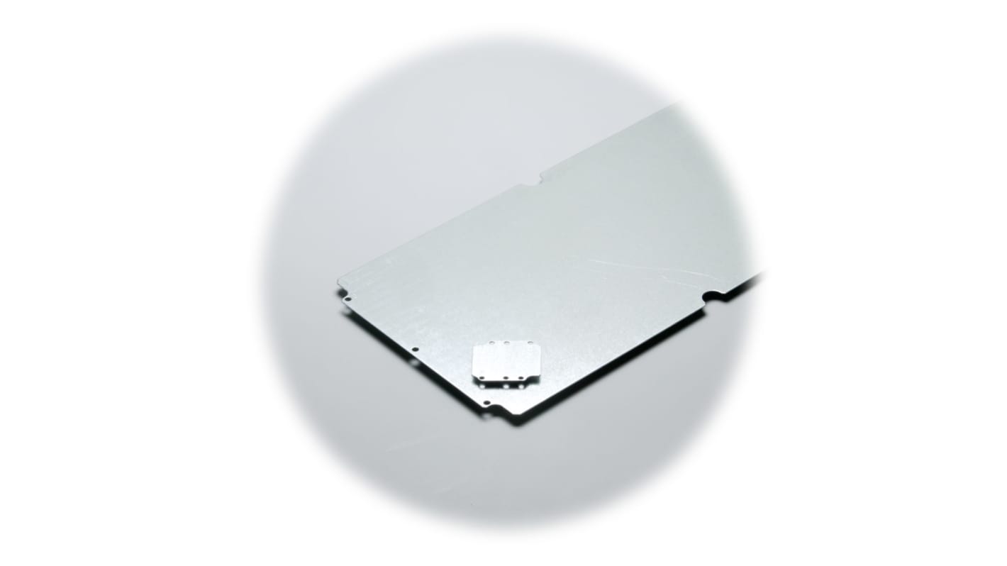 Fibox Aluminium Mounting Plate, 110mm W, 127mm L for Use with ALU, EURONORD