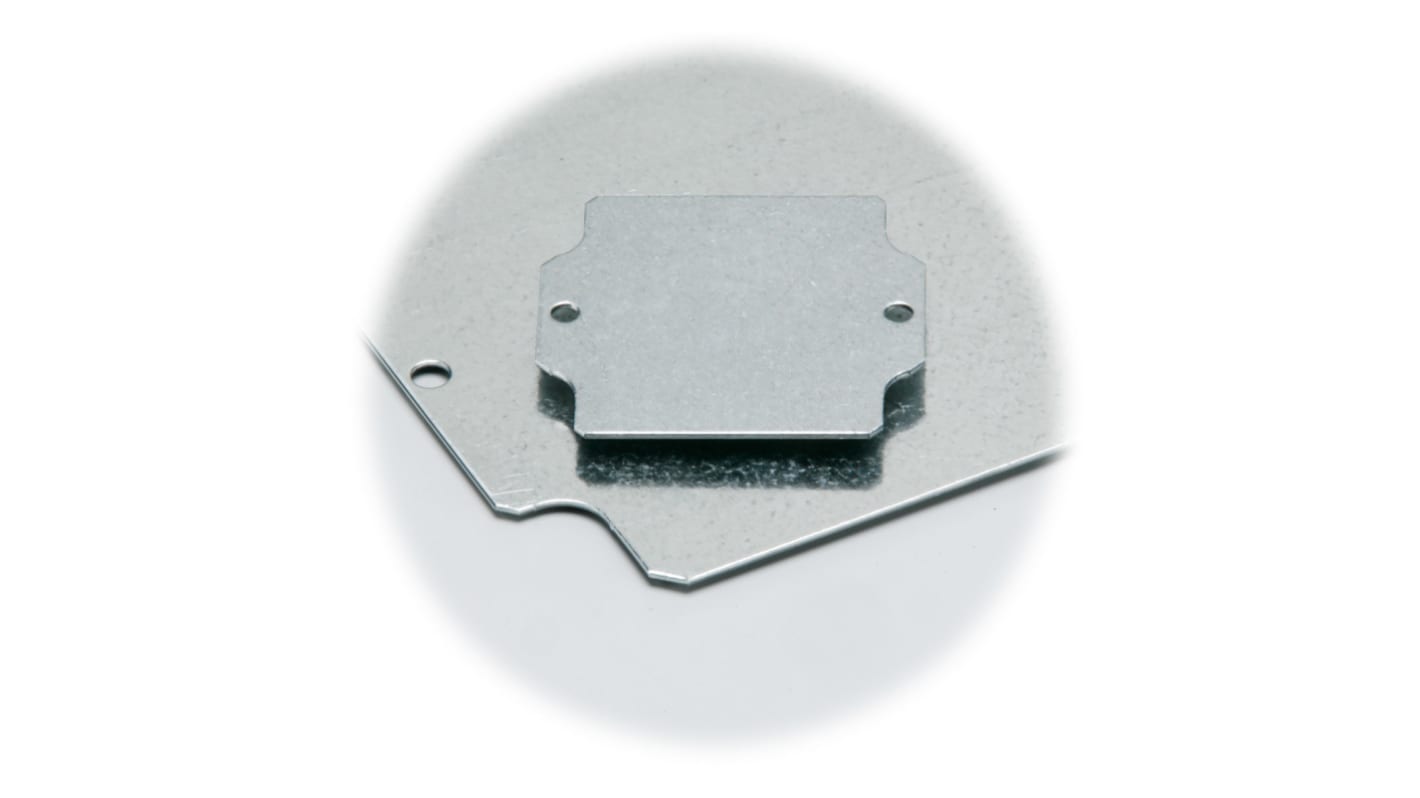 Fibox Steel Mounting Plate, 99mm W, 64mm L for Use with EURONORD