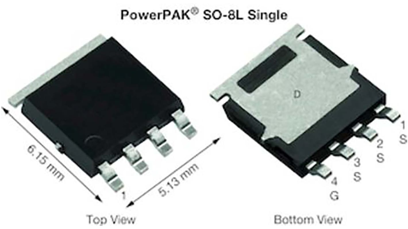 Vishay SQJA81EP SQJA81EP-T1_GE3 N-Kanal, SMD MOSFET 80 V / 46 A, 4-Pin PowerPAK SO-8L