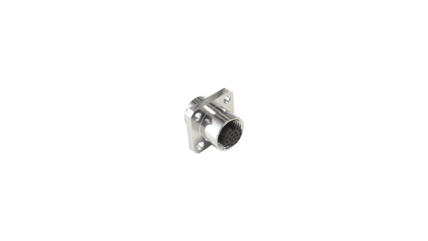 Bulgin Circular Connector, 17 Contacts, Panel Mount, M12 Connector, Socket, Female, IP67, Buccaneer M12 Series