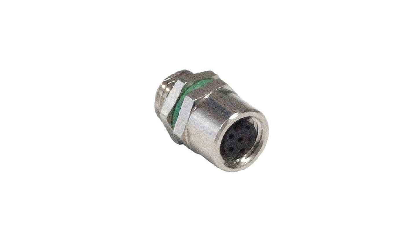 Bulgin Circular Connector, 6 Contacts, Panel Mount, M8 Connector, Socket, Female, IP67, Buccaneer M8 Series
