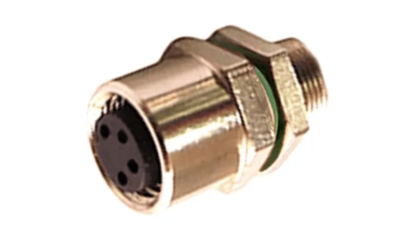 Conector circular Bulgin hembra serie Buccaneer M8 de 6 vías hembra, Montaje en Panel, IP67