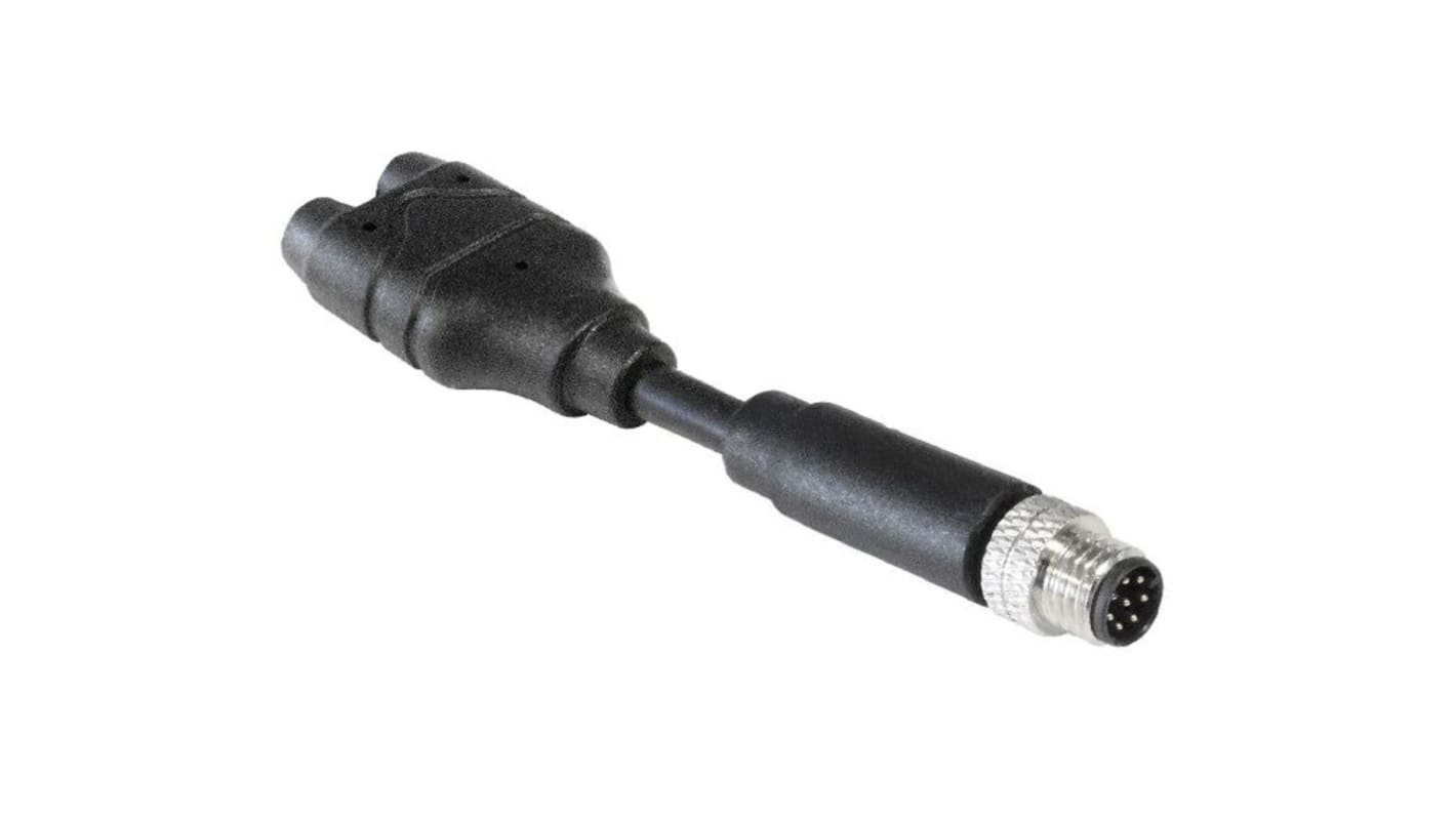 Bulgin Rundsteckverbinder Adapter, Male-polig, Stecker, M8, 1 Ports, 8-polig / Stecker