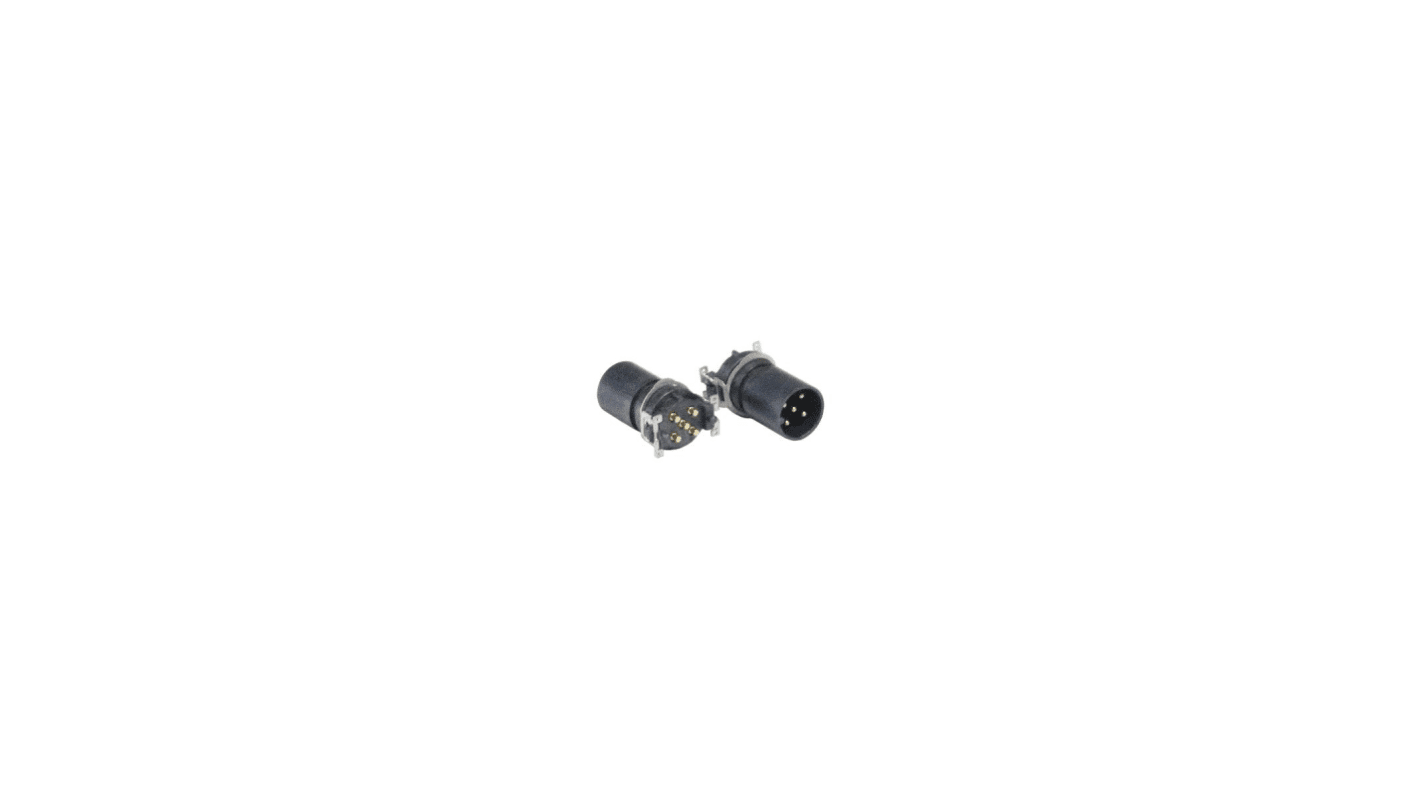 Bulgin Circular Connector, 8 Contacts, Panel Mount, M12 Connector, Socket, Male to Male, IP67, Buccaneer M12 Series