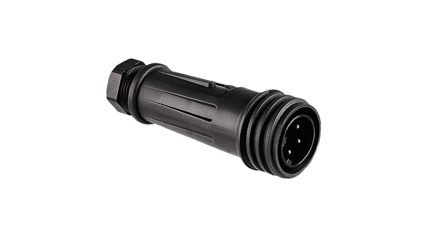 Bulgin Circular Connector, 3 Contacts, Cable Mount, Plug, Male, IP68, Buccaneer 900 Series