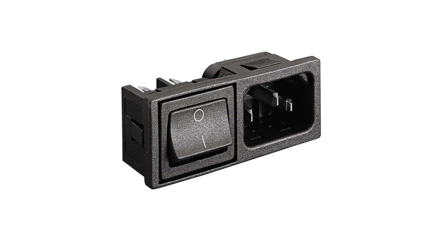 Conector IEC macho Bulgin, , Encaje a Presión, 250 V, 10A de 5 x 20mm