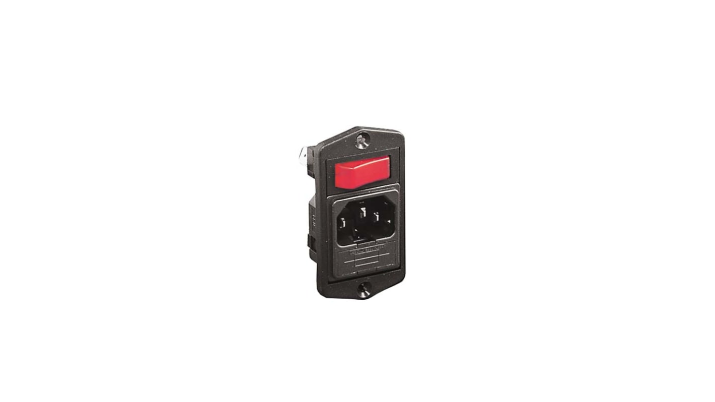 Connettore IEC Bulgin Maschio, 10A, 250 V 5 x 20mm, Montaggio a pannello