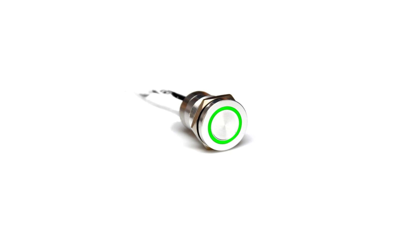 Bulgin Capacitive Switch Latching NC,Illuminated, IP68 Stainless Steel