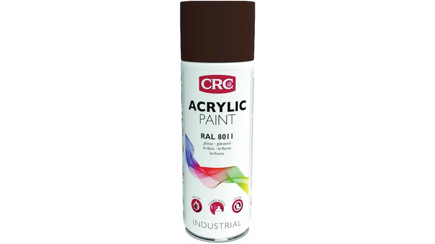 Peinture aérosol CRC, Marron RAL 8011 Brillant, 400ml