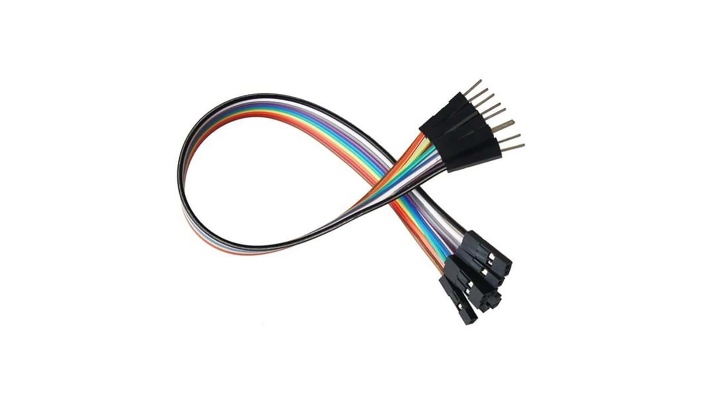 Cable Conector para Placas de Prueba Kitronik 4128-40, 200mm, Jumper Wire, Negro, Azul, Rojo, Blanco, Amarillo