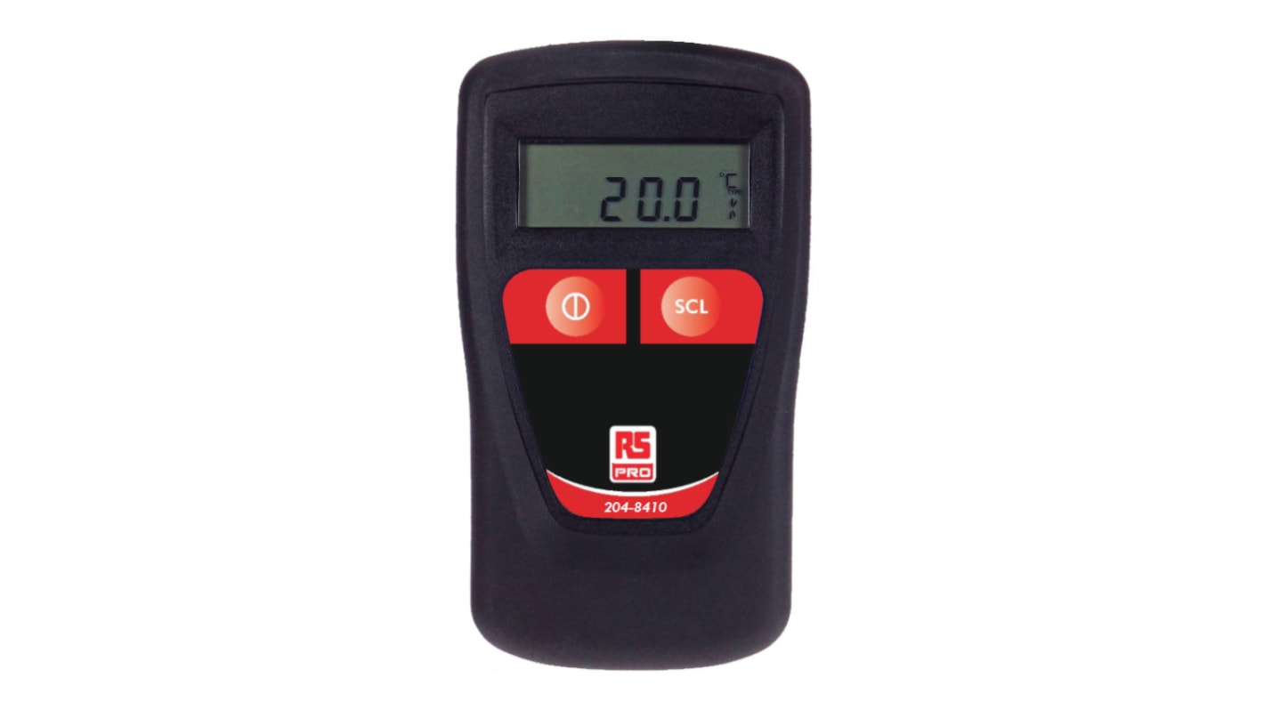 RS PRO Thermocouple Digital Thermometer for General Purpose Use, E, J, K, N, R, S, T Probe, 1 Input(s), +1372°C Max,