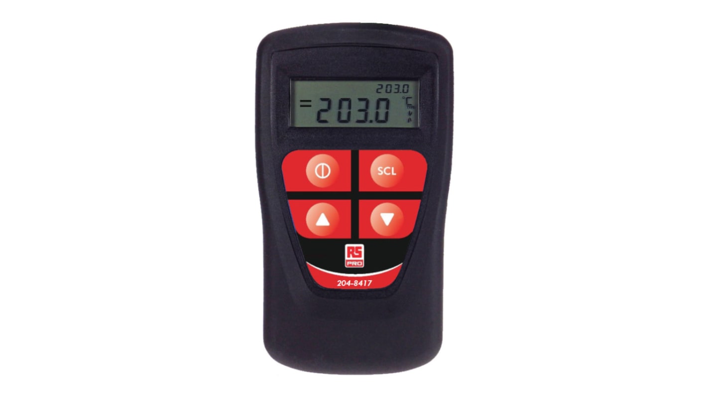 RS PRO Thermocouple Simulator Calibrator Thermometer for HVAC, Industrial Use, E, J, K, N, R, S, T Probe, 2 Input(s),