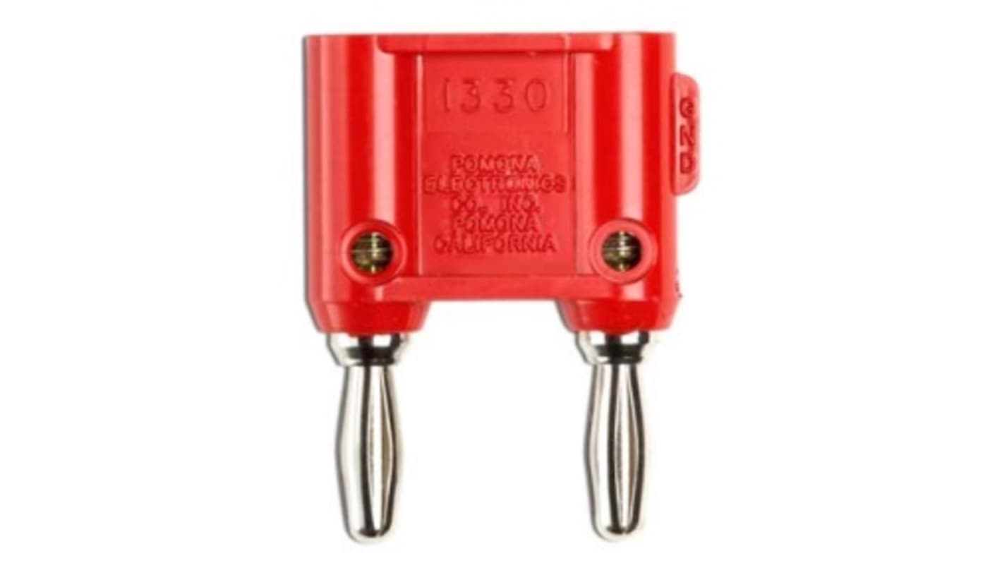 Fluke 4 mm Bananenstecker Rot, Kontakt vernickelt, 5000V / 15A, Schraubanschluss