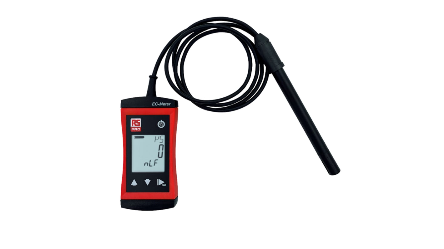 Misuratore di conduttività RS PRO RS1410, 2000 μS/cm, 20 mS/cm, 100ms/cm max. ±0,5%, risoluz. 1 μS/cm
