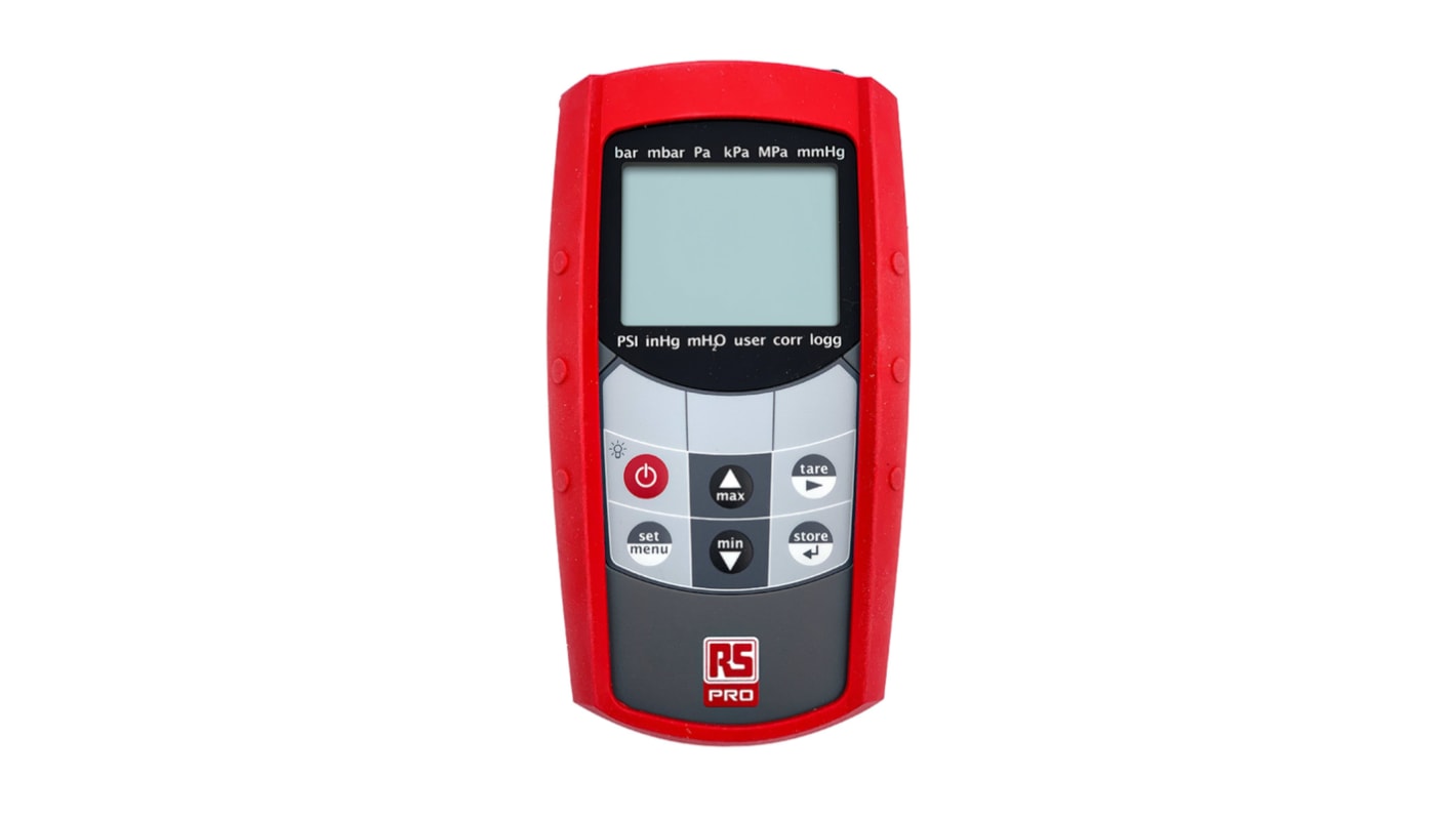 RS PRO MH 5130 + GMSD 350 MR Differential Druckmessgerät +/- 0,4 % mit Leckprüfung, 0mbar → 350mbar