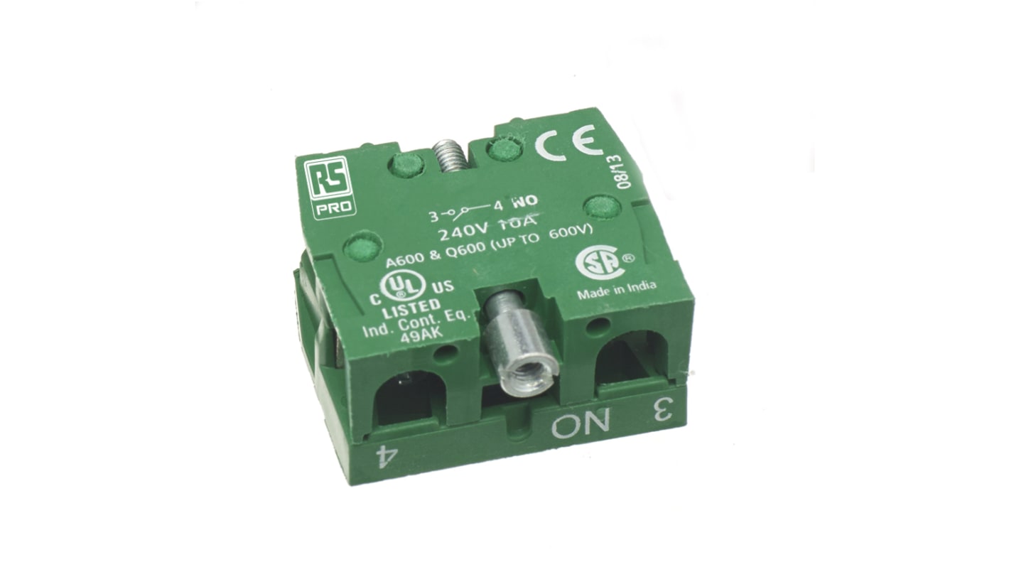 RS PRO Contact Block, 500V, 1NO