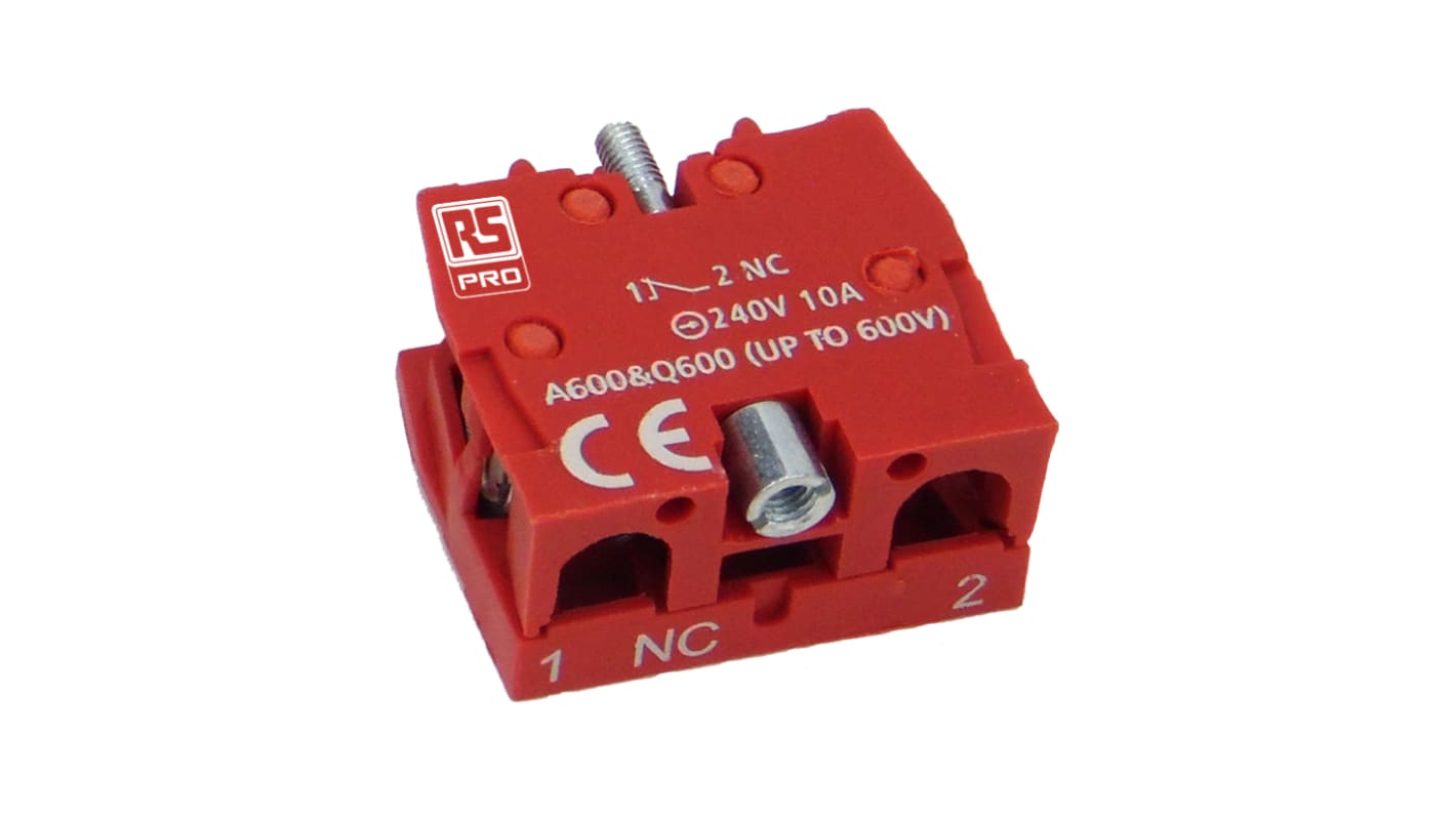 RS PRO Contact Block, 500V, 1NC