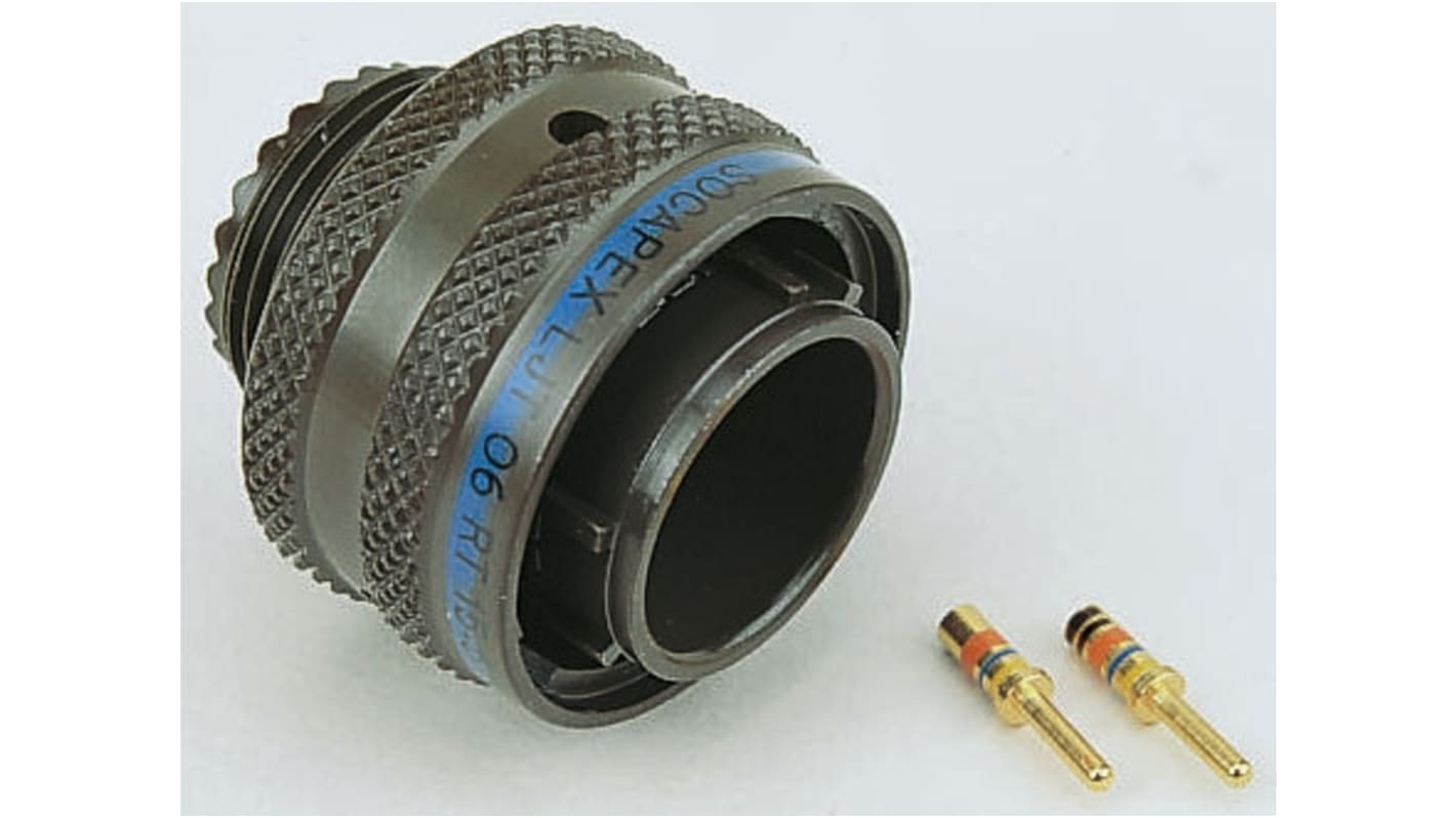 Amphenol Socapex, LJT 5 Way Cable Mount MIL Spec Circular Connector Plug, Pin Contacts,Shell Size 15, Bayonet Coupling,