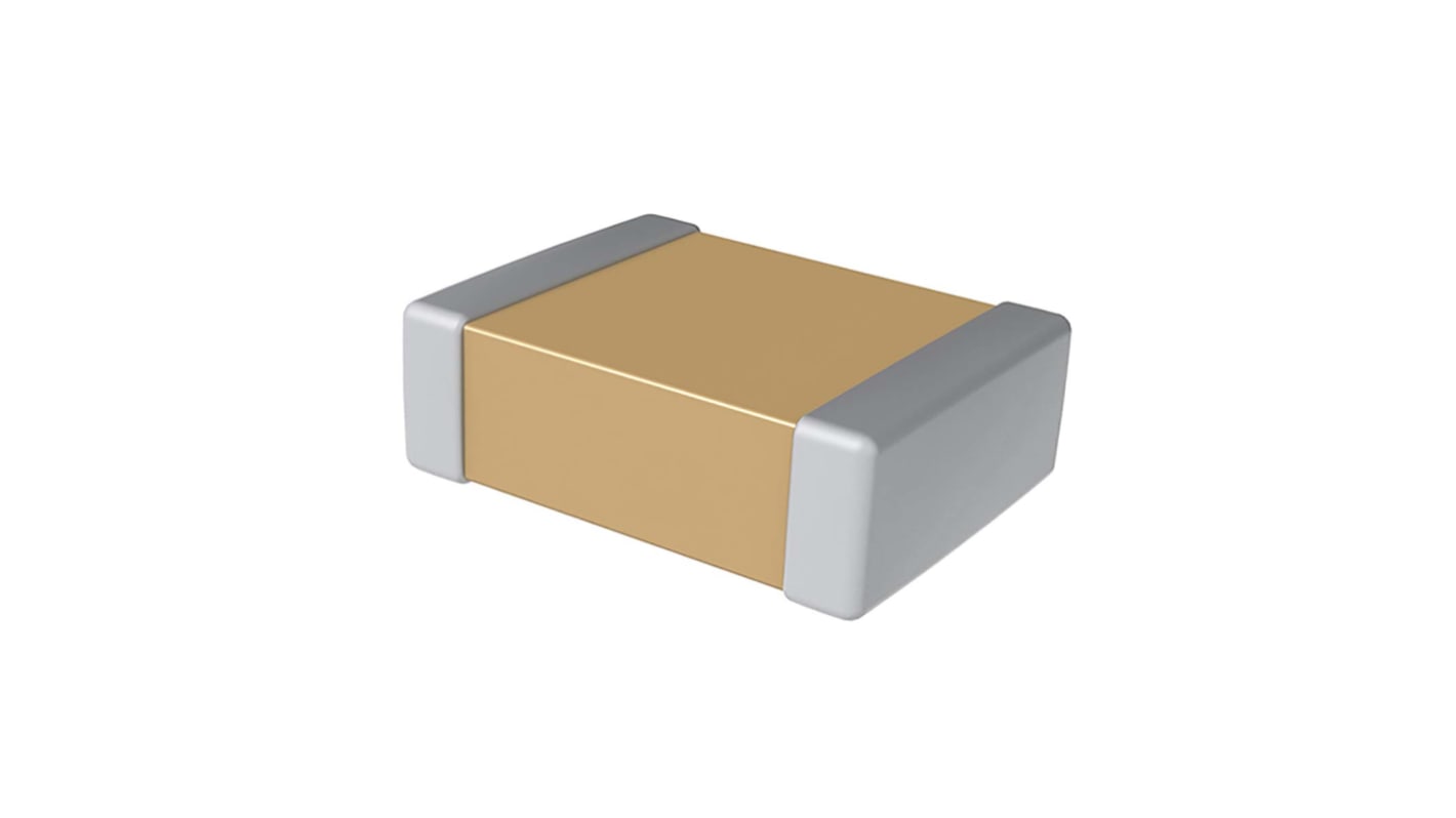 KEMET, SMD MLCC, Vielschicht Keramikkondensator X7R, 2.2nF 10% / 100V dc, Gehäuse 0603 (1608M)