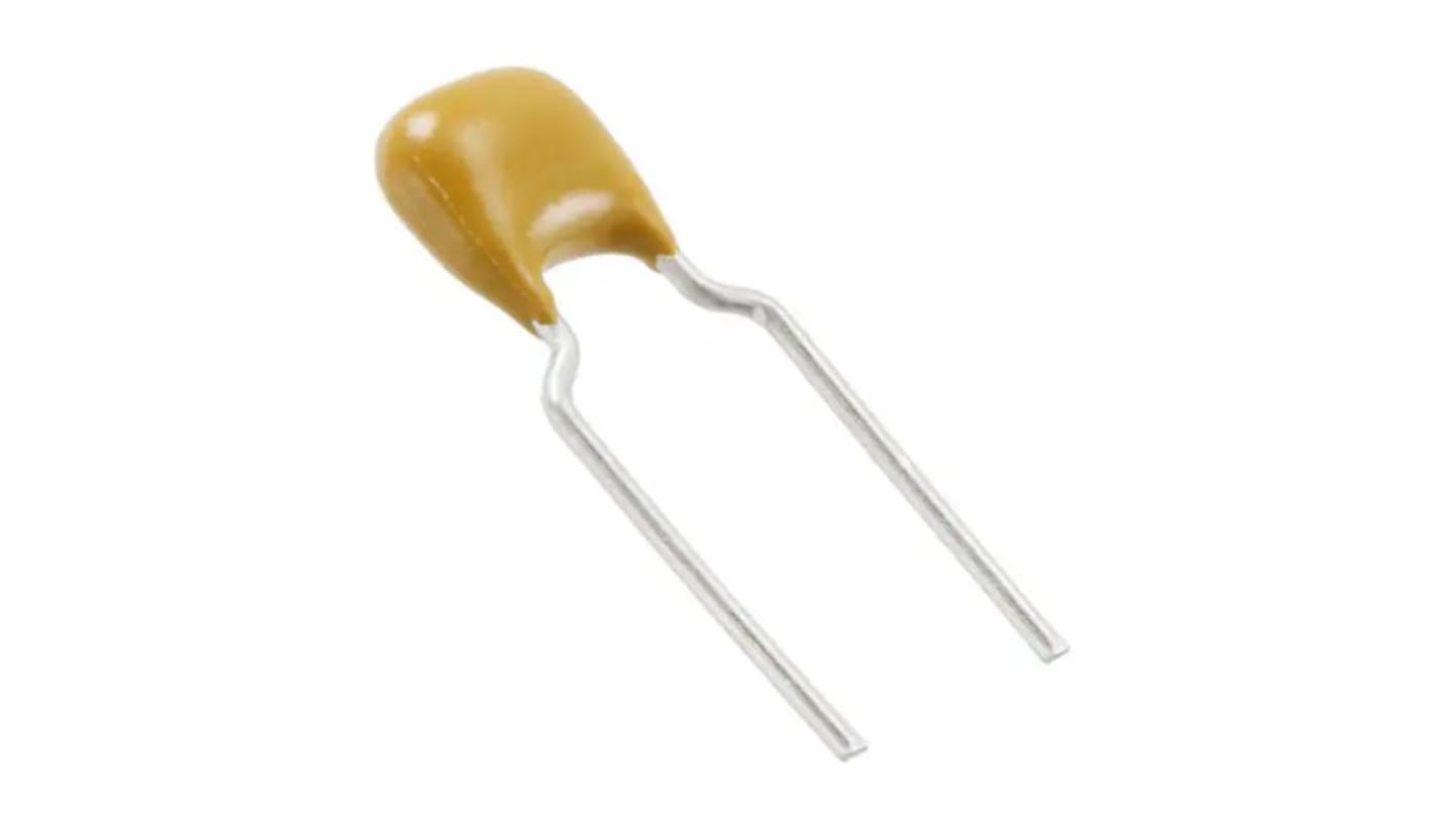 KEMET 100nF Multilayer Ceramic Capacitor MLCC, 50V dc V, 10% , Through Hole