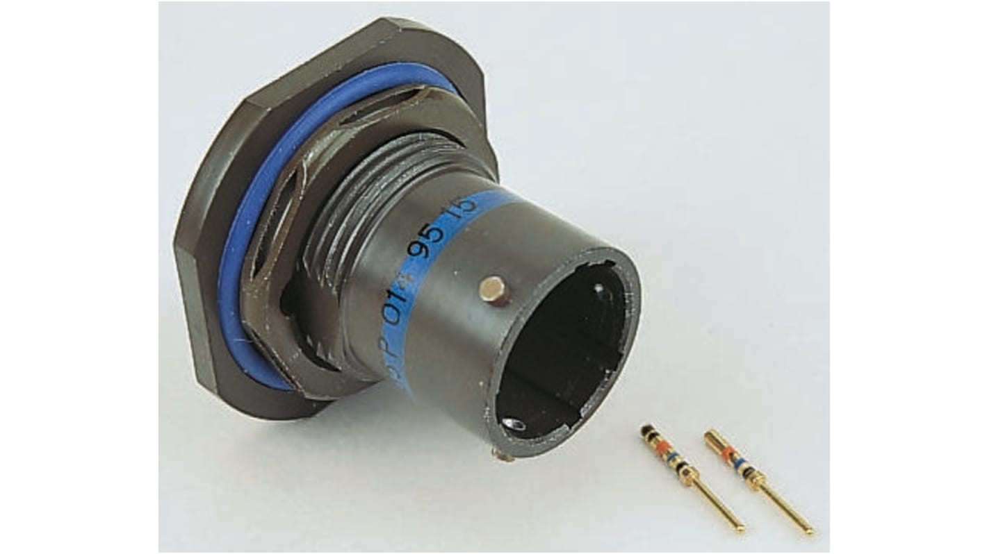 Amphenol Socapex, LJT 10 Way Panel Mount MIL Spec Circular Connector Receptacle, Pin Contacts,Shell Size 13, Bayonet