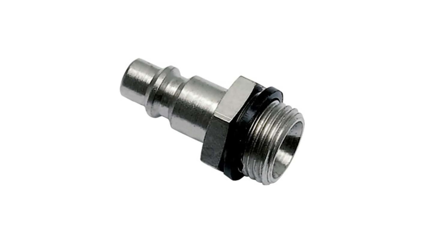 Legris Steel Male Pneumatic Quick Connect Coupling, G 1/4 Male Threaded