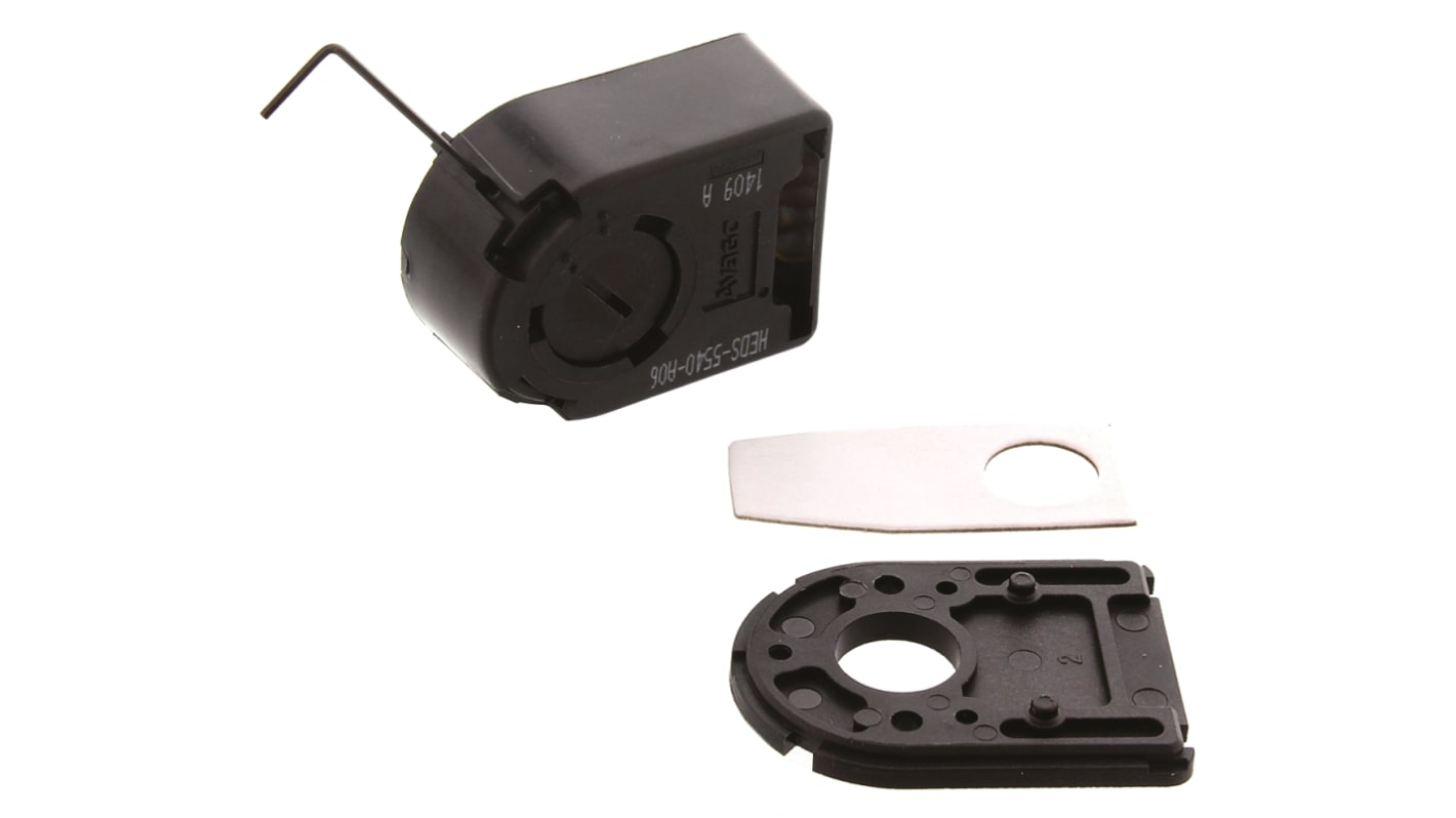 Broadcom 增量光电编码器, 5V 直流电源, 空心轴, 1/4 in轴径, 带索引脉冲的 2 通道正交信号