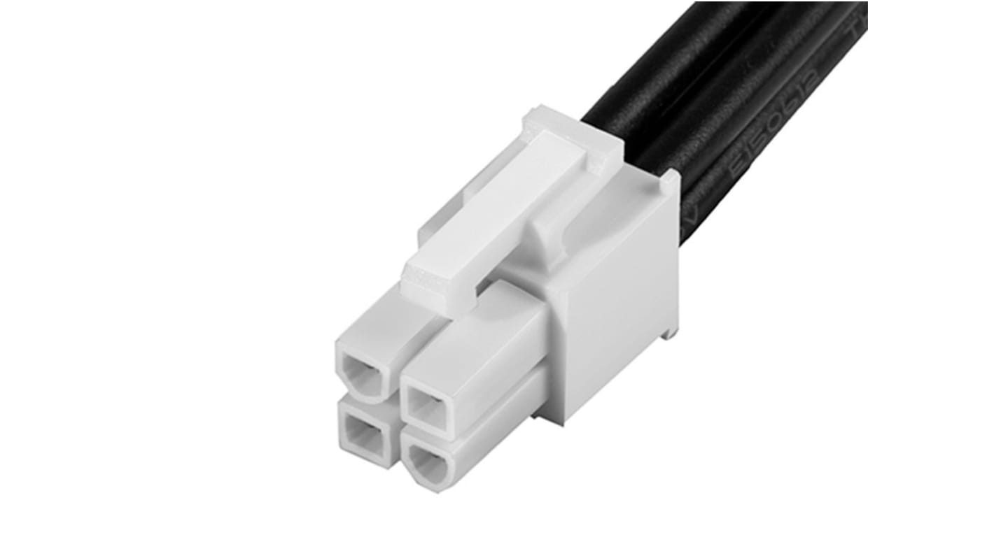 Molex 4 Way Female Mini-Fit Jr. Unterminated Wire to Board Cable, 300mm