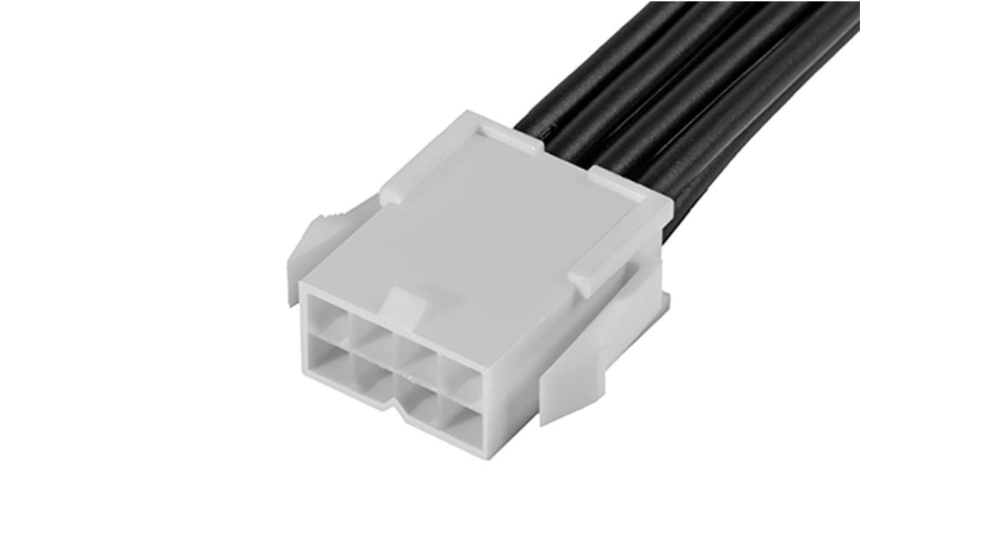 Molex 8 Way Male Mini-Fit Jr. to 8 Way Male Mini-Fit Jr. Wire to Board Cable, 600mm