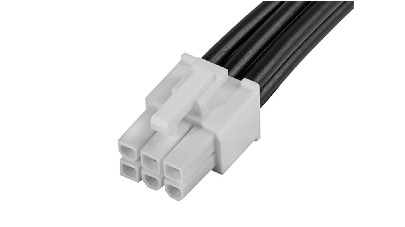 Molex 6 Way Female Mini-Fit Jr. Unterminated Wire to Board Cable, 150mm