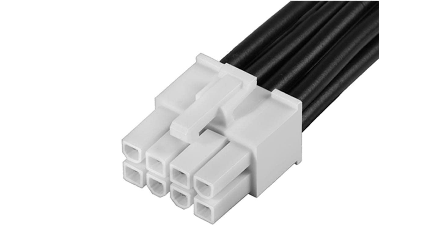 Molex 8 Way Female Mini-Fit Jr. Unterminated Wire to Board Cable, 300mm