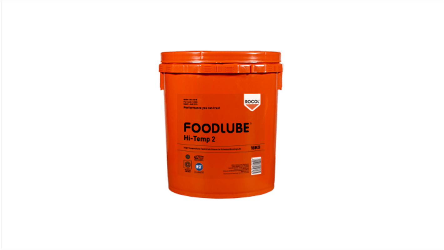 Rocol Foodlube® Hi-Temp 2 Silica Fett Weiß -20°C bis +200°C, Eimer 18 kg