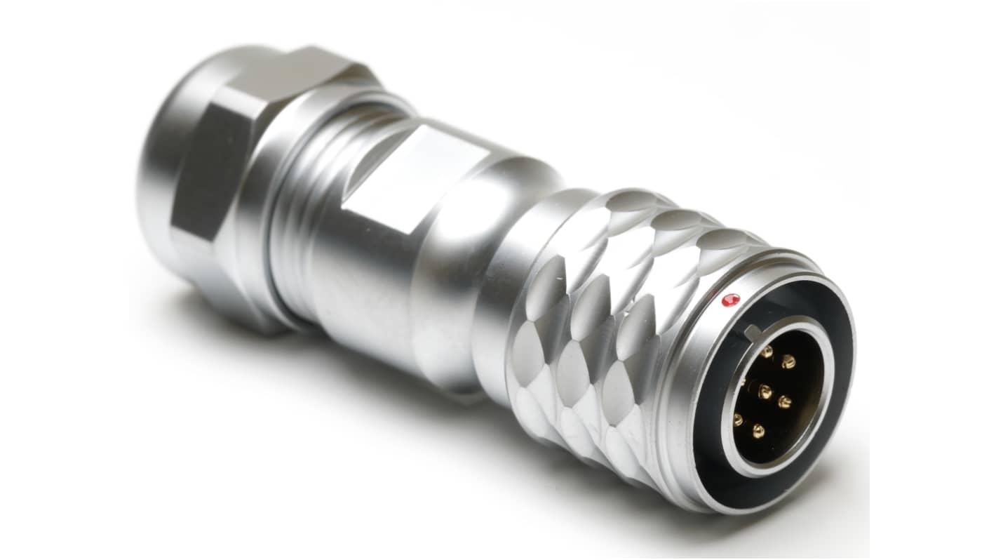 Conector circular RS PRO macho de 7 vías macho, montaje aéreo, IP67