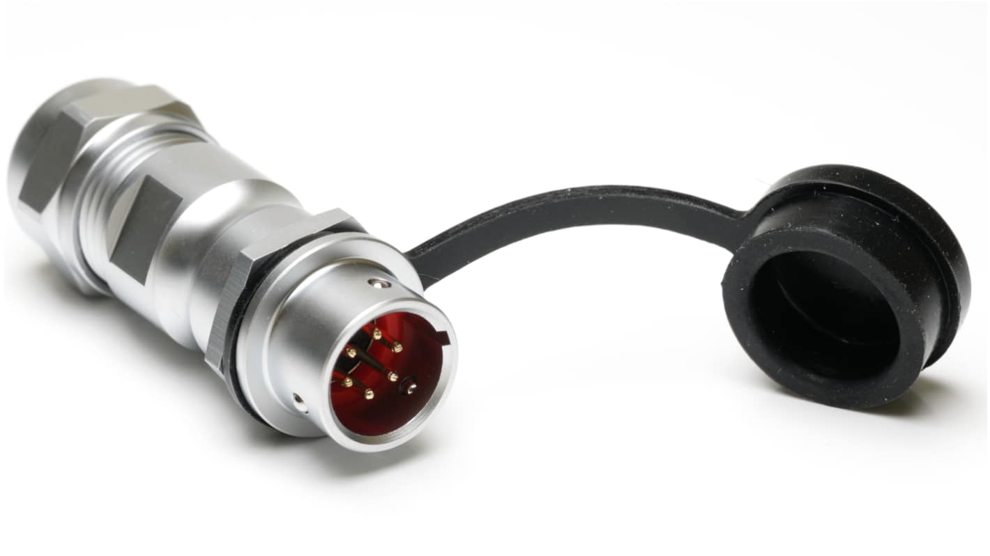 Conector circular RS PRO hembra de 6 vías macho, montaje aéreo, IP67