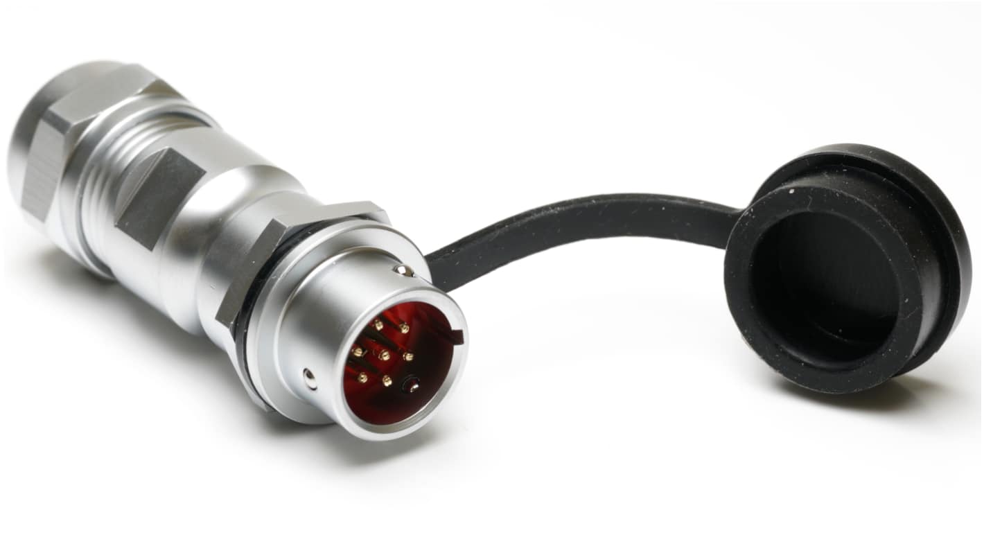 Conector circular RS PRO hembra de 7 vías macho, montaje aéreo, IP67