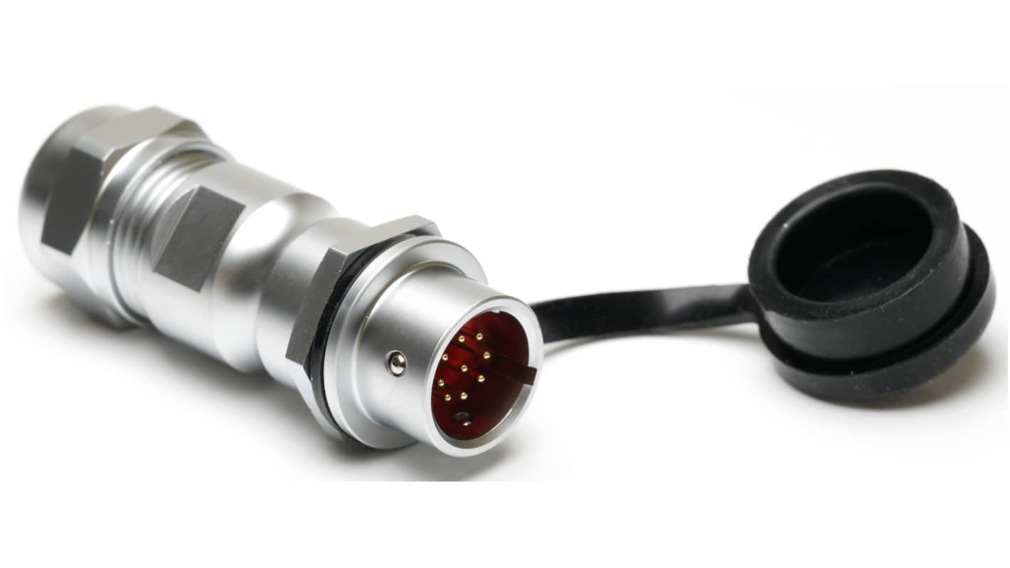 Conector circular RS PRO hembra de 9 vías macho, montaje aéreo, IP67