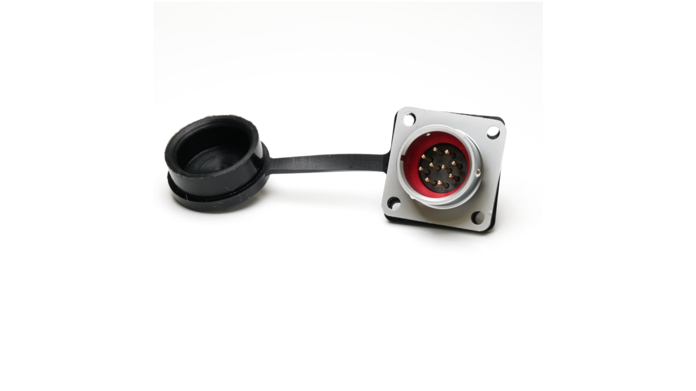 Conector circular RS PRO hembra de 10 vías macho, Montaje de Reborde, IP67