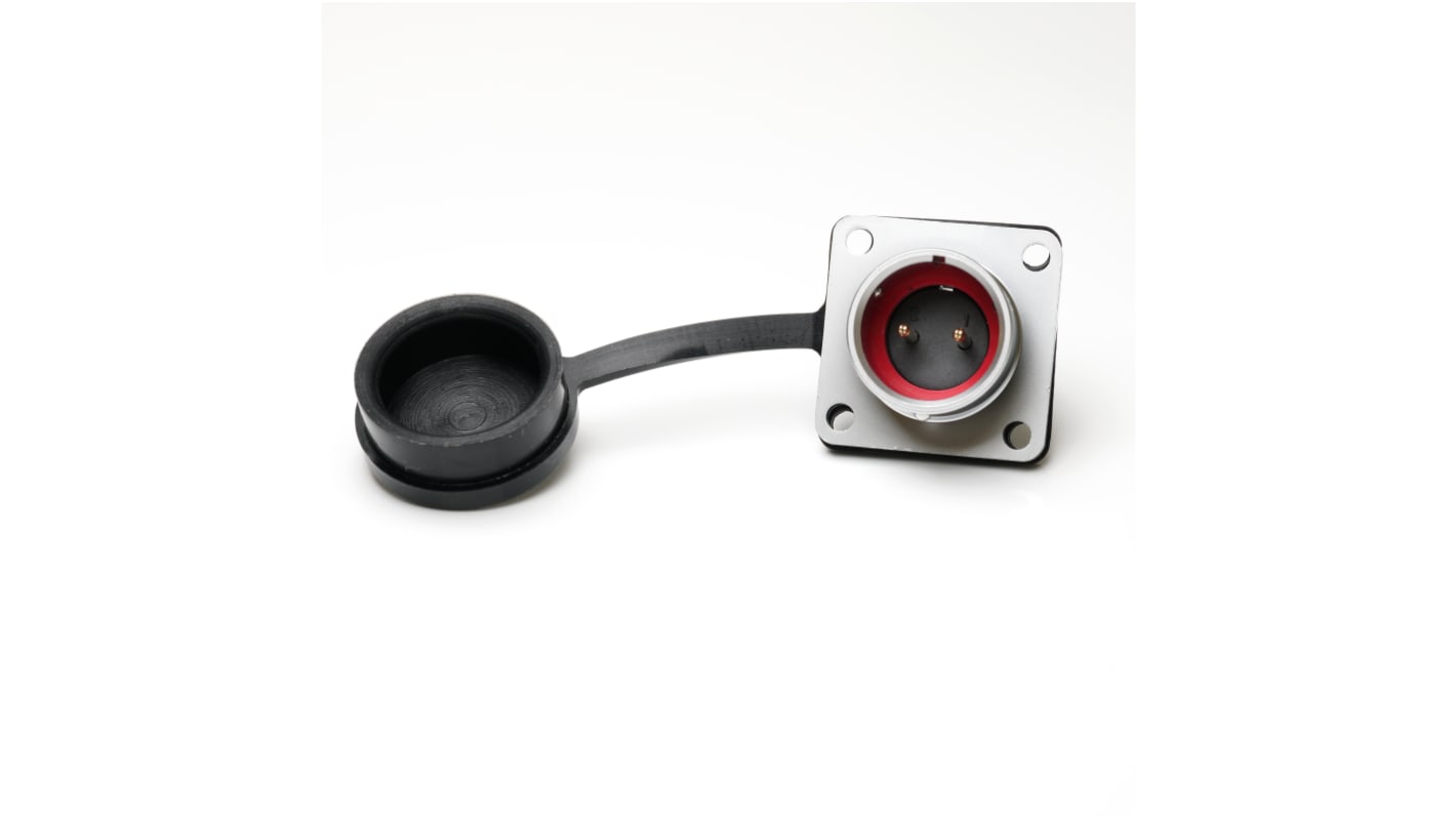 Conector circular RS PRO hembra de 2 vías macho, Montaje de Reborde, IP67