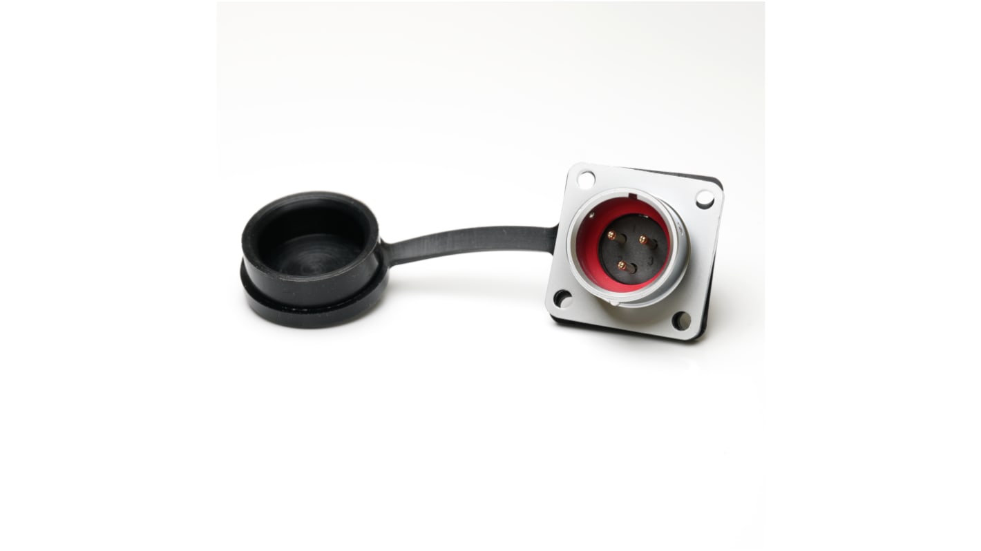 Conector circular RS PRO hembra de 3 vías macho, Montaje de Reborde, IP67