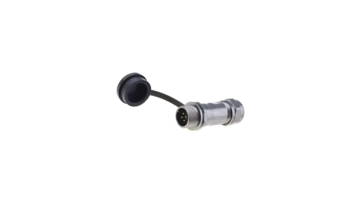 Conector circular RS PRO hembra de 4 vías macho, montaje aéreo, IP67