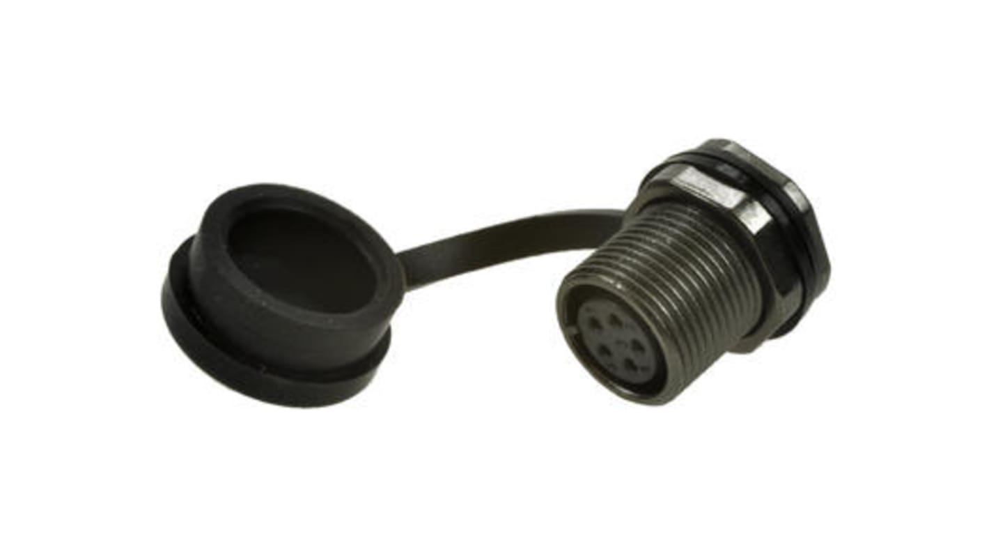 Conector circular RS PRO hembra de 5 vías hembra, Montaje trasero, IP67