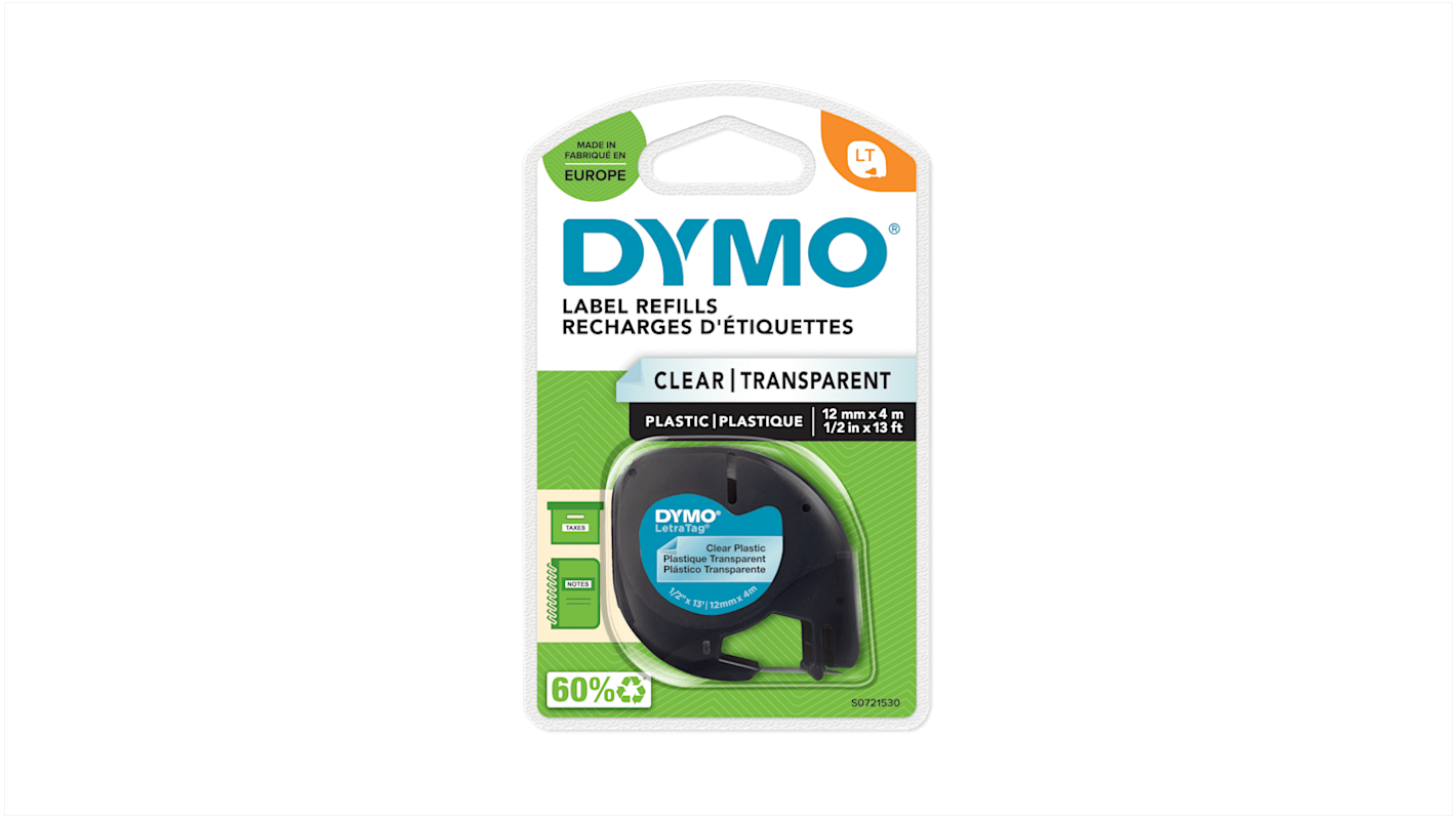 Dymo on Clear Label Printer Tape