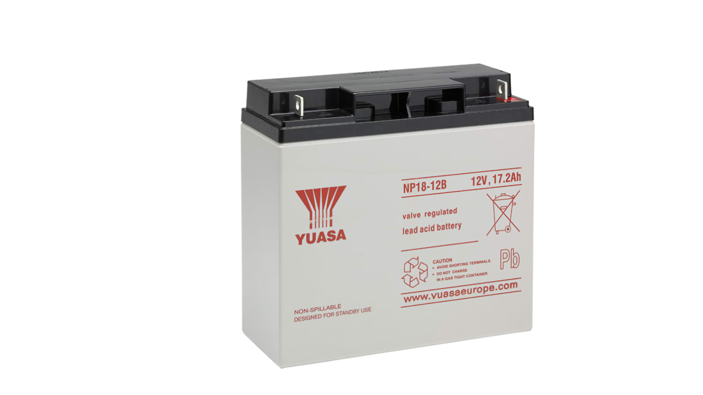 Yuasa 12V M5 Sealed Lead Acid Battery, 17.2Ah